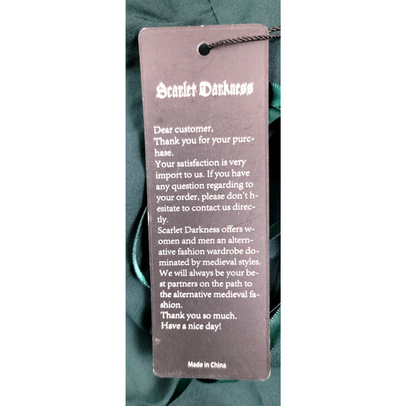 Scarlet Darkness Steampunk Gothic Maxi Skirt Women’s Small Teal Green Witchy - Picture 8 of 11